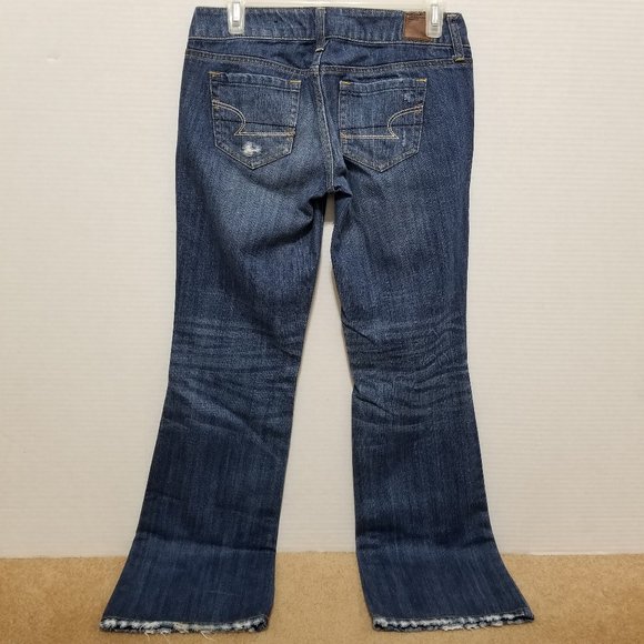 American Eagle jeans 2 Favorite Boyfriend grunge denim distressed ripped torn - Picture 2 of 16